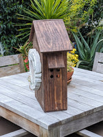 Wooden Birdhouse, Outdoor Garden Decoration, Unique Handmade Yard Decor, Housewarming Gift for Bird Lovers