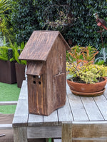 Wooden Birdhouse, Outdoor Garden Decoration, Unique Handmade Yard Decor, Housewarming Gift for Bird Lovers