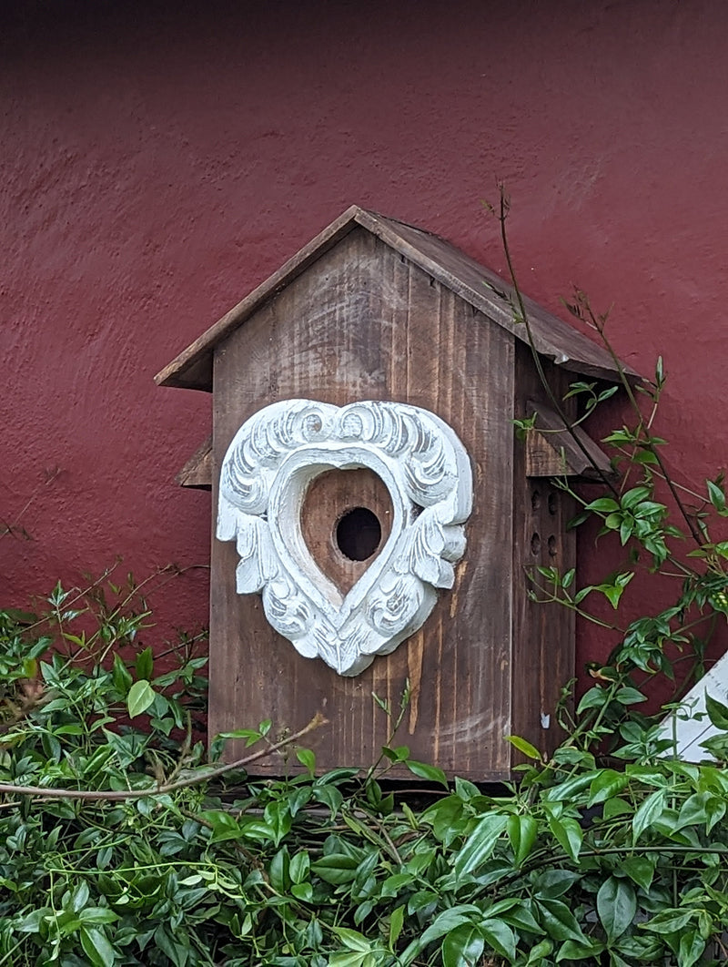 Wooden Birdhouse, Outdoor Garden Decoration, Unique Handmade Yard Decor, Housewarming Gift for Bird Lovers