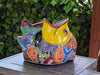 Talavera Whale Planter is Hand Painted Ceramic Mexican Pottery | Large Fish Planter Pot for Yard Art & Outdoor Garden Decor, Big Flower Pot