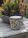 Marisela Flower Pot | 10.5" Round Ceramic Planter is Handmade Mexican Pottery for Outdoor Garden Decor, Indoor Home Decor, or Centerpiece