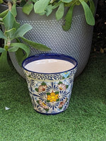 Marisela Flower Pot | 10.5" Round Ceramic Planter is Handmade Mexican Pottery for Outdoor Garden Decor, Indoor Home Decor, or Centerpiece