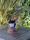 Ceramic Rooster, Talavera Pottery, Handmade in Mexico, Outdoor Home Decor, Garden or Porch Decor, Yard Art, Unique Gift for Chicken Lovers