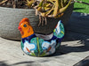 Chicken Flower Pot, Ceramic Talavera Planter, Handmade Mexican Pottery Home Decor - Indoor Planter or Outdoor Pot, Small Planter Pot