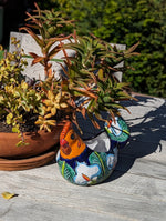 Chicken Flower Pot, Ceramic Talavera Planter, Handmade Mexican Pottery Home Decor - Indoor Planter or Outdoor Pot, Small Planter Pot