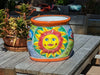 11.5" Oval Mexican Sun Flower Planter is a Colorful, Handmade Talavera Ceramic Planter Pot for Home and Garden Decor, Outdoor Yard Art