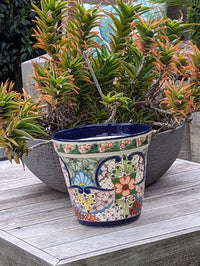 Pre-Order | Gardenia Flower Pot & Ceramic Planter is Stunning Handmade Mexican Pottery for Outdoor Gardening, Indoor Home Decor, Ships 3-25