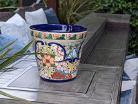 Pre-Order | Gardenia Flower Pot & Ceramic Planter is Stunning Handmade Mexican Pottery for Outdoor Gardening, Indoor Home Decor, Ships 3-25
