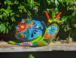 Talavera Snail Planter, Ceramic Mexican Planter Pot for Indoor Home Decor or Outdoor Garden Decor is also Exquisite Hand Painted Yard Art