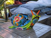 Talavera Snail Planter, Ceramic Mexican Planter Pot for Indoor Home Decor or Outdoor Garden Decor is also Exquisite Hand Painted Yard Art