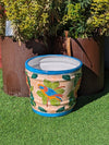 Parrot Flower Pot | 10.5" Round Ceramic Planter is Handmade Mexican Pottery for Outdoor Garden Decor, Indoor Home Decor, or Centerpiece