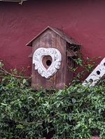 Wooden Birdhouse, Outdoor Garden Decoration, Unique Handmade Yard Decor, Housewarming Gift for Bird Lovers