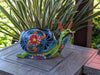 Talavera Snail Planter, Ceramic Mexican Planter Pot for Indoor Home Decor or Outdoor Garden Decor is also Exquisite Hand Painted Yard Art