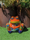 Talavera Frog Flower Pot | Ceramic Pottery for Indoor or Outdoor Planter Pot, Handmade Mexican Home Decor or Garden Decor & Yard Art