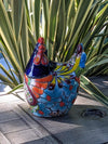 Ceramic Rooster Talavera Pottery  Handmade in Mexico, Home Decor and Outdoor Garden or Porch Decor, Yard Art  Unique Gift for Chicken Lovers