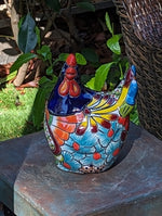 Ceramic Rooster Talavera Pottery  Handmade in Mexico, Home Decor and Outdoor Garden or Porch Decor, Yard Art  Unique Gift for Chicken Lovers