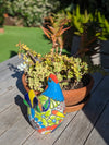 Ceramic Rooster Talavera Pottery  Handmade in Mexico, Home Decor and Outdoor Garden or Porch Decor, Yard Art  Unique Gift for Chicken Lovers