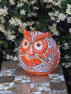 Ceramic Owl Flower Pot - Handmade Talavera Pottery, Mexico Home Decor, Indoor or Outdoor Planter
