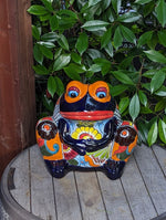 Talavera Frog Flower Pot | Ceramic Pottery for Indoor or Outdoor Planter Pot, Handmade Mexican Home Decor or Garden Decor & Yard Art