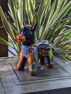 Handmade Talavera Donkey Planter is Mexican Pottery | Ceramic Plant Pot for Outdoor Garden or Indoor Home Decor, Hand Painted Yard Art