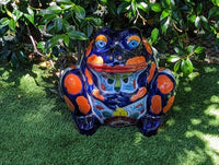 Talavera Frog Flower Pot | Ceramic Pottery for Indoor or Outdoor Planter Pot, Handmade Mexican Home Decor or Garden Decor & Yard Art