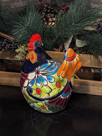 Ceramic Rooster Talavera Pottery  Handmade in Mexico, Home Decor and Outdoor Garden or Porch Decor, Yard Art  Unique Gift for Chicken Lovers