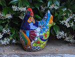 Ceramic Rooster Talavera Pottery  Handmade in Mexico, Home Decor and Outdoor Garden or Porch Decor, Yard Art  Unique Gift for Chicken Lovers