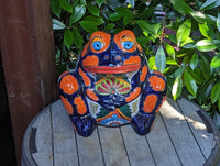 Talavera Frog Flower Pot | Ceramic Pottery for Indoor or Outdoor Planter Pot, Handmade Mexican Home Decor or Garden Decor & Yard Art