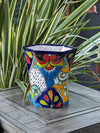 Hexagon Japanese Planter | Geometric Ceramic Flower Pot is Handmade Mexican Pottery for Outdoor Garden Decor, Indoor Home Decor Centerpiece