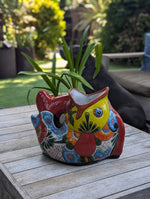 Talavera Whale Planter is Hand Painted Ceramic Mexican Pottery | Large Fish Planter Pot for Yard Art & Outdoor Garden Decor, Big Flower Pot