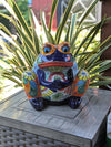 Talavera Frog Flower Pot | Ceramic Pottery for Indoor or Outdoor Planter Pot, Handmade Mexican Home Decor or Garden Decor & Yard Art