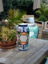 Ceramic Talavera Vase is Exquisite Handmade Mexican Pottery | Decorative Flower Vase is Gorgeous Centerpiece for Home Decor or Yard Decor