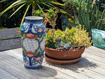 Ceramic Talavera Vase is Exquisite Handmade Mexican Pottery | Decorative Flower Vase is Gorgeous Centerpiece for Home Decor or Yard Decor