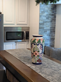 Pre-Order | Talavera Vase is Exquisite Handmade Mexican Pottery | Decorative Ceramic Vase is Gorgeous Centerpiece for Home Decor, Ships 3-25