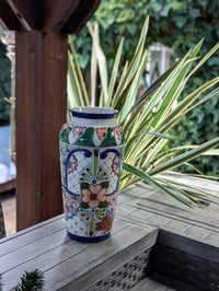 Pre-Order | Talavera Vase is Exquisite Handmade Mexican Pottery | Decorative Ceramic Vase is Gorgeous Centerpiece for Home Decor, Ships 3-25