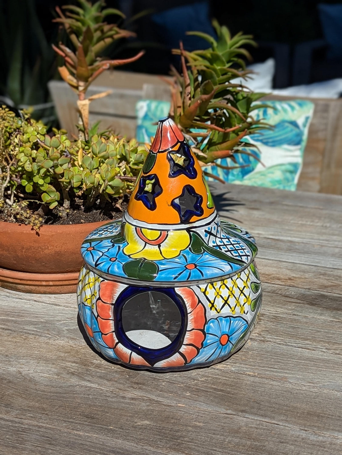 Halloween Pumpkin Fall Decor, Unique Halloween Gift Ideas, Handmade Mexican Talavera Art & Home Decor, Large Autumn Jack-o-Lantern