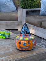 Halloween Pumpkin Fall Decor, Unique Halloween Gift Ideas, Handmade Mexican Talavera Art & Home Decor, Large Autumn Jack-o-Lantern