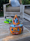 Halloween Pumpkin Fall Decor, Unique Halloween Gift Ideas, Handmade Mexican Talavera Art & Home Decor, Large Autumn Jack-o-Lantern