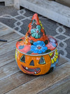 Halloween Pumpkin Fall Decor, Unique Halloween Gift Ideas, Handmade Mexican Talavera Art & Home Decor, Large Autumn Jack-o-Lantern