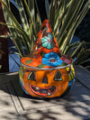 Halloween Pumpkin Fall Decor, Unique Halloween Gift Ideas, Handmade Mexican Talavera Art & Home Decor, Large Autumn Jack-o-Lantern