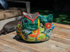 Talavera Whale Planter is Hand Painted Ceramic Mexican Pottery | Large Fish Planter Pot for Yard Art & Outdoor Garden Decor