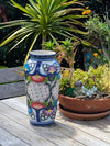 Ceramic Talavera Vase is Exquisite Handmade Mexican Pottery | Decorative Flower Vase is Gorgeous Centerpiece for Home Decor or Yard Decor