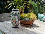 Ceramic Talavera Vase is Exquisite Handmade Mexican Pottery | Decorative Flower Vase is Gorgeous Centerpiece for Home Decor or Yard Decor