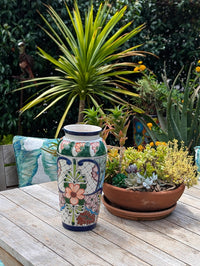 Pre-Order | Talavera Vase is Exquisite Handmade Mexican Pottery | Decorative Ceramic Vase is Gorgeous Centerpiece for Home Decor, Ships 3-25