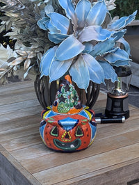 Halloween Pumpkin Fall Decor, Unique Halloween Gift Ideas, Handmade Mexican Talavera Art & Home Decor, Large Autumn Jack-o-Lantern