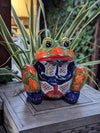 Talavera Frog Flower Pot | Ceramic Pottery for Indoor or Outdoor Planter Pot, Handmade Mexican Home Decor or Garden Decor & Yard Art