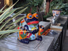 Talavera Frog Flower Pot | Ceramic Pottery for Indoor or Outdoor Planter Pot, Handmade Mexican Home Decor or Garden Decor & Yard Art