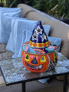 Halloween Pumpkin Fall Decor, Unique Halloween Gift Ideas, Handmade Mexican Talavera Art & Home Decor, Large Autumn Jack-o-Lantern