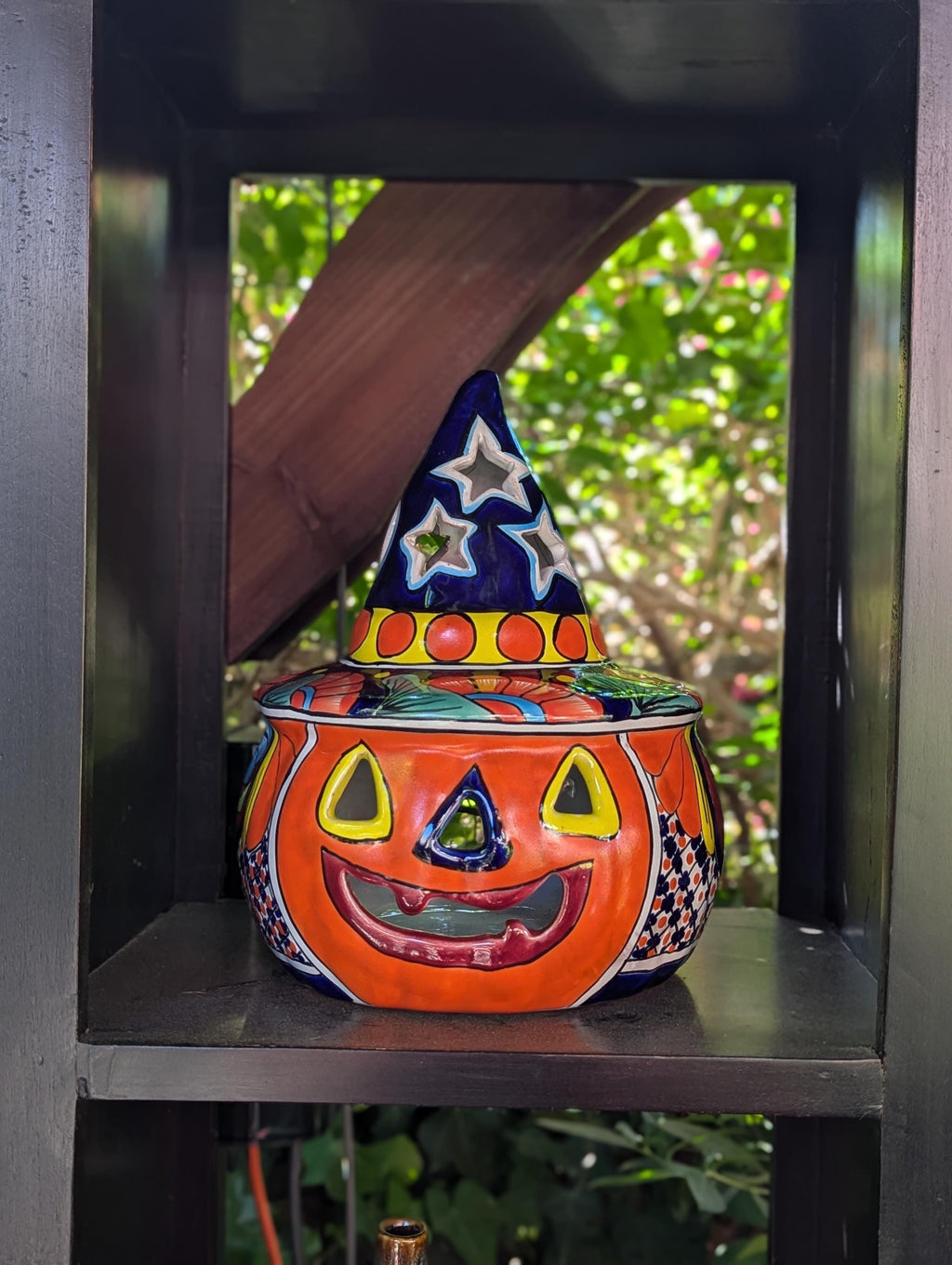 Halloween Pumpkin Fall Decor, Unique Halloween Gift Ideas, Handmade Mexican Talavera Art & Home Decor, Large Autumn Jack-o-Lantern