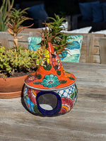 Halloween Pumpkin Fall Decor, Unique Halloween Gift Ideas, Handmade Mexican Talavera Art & Home Decor, Large Autumn Jack-o-Lantern